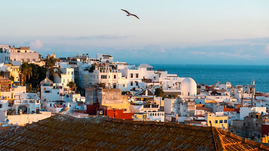 Vue urbaine de Tanger au Maroc